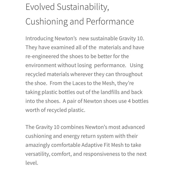 NEWTON Running Race GRAVITY 10 Shoes Red Black Colorway Mens 9.5 Fast Ship - Picture 5 of 12